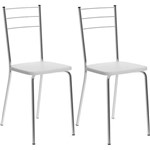 Ficha técnica e caractérísticas do produto Conjunto de 2 Cadeiras 703 Napa – Carraro - Branco