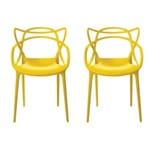 Ficha técnica e caractérísticas do produto Conjunto de 2 Cadeiras Allegra Amarela