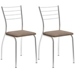 Conjunto de 2 Cadeiras Camurça 1700 – Carraro - Camurça Conhaque
