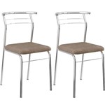 Conjunto de 2 Cadeiras Camurça 1708 – Carraro - Conhaque
