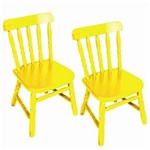 Ficha técnica e caractérísticas do produto Conjunto de 2 Cadeiras Ecomóveis Country Infantil - Amarela