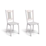 Ficha técnica e caractérísticas do produto Conjunto de 2 Cadeiras Florença Branco - Kappesberg
