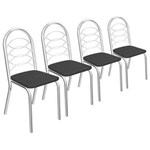 Ficha técnica e caractérísticas do produto Conjunto de Cadeiras Holanda 4 Peças C009 Crome