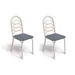 Ficha técnica e caractérísticas do produto Conjunto de 2 Cadeiras Holanda - CINZA