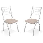 Ficha técnica e caractérísticas do produto Conjunto de 2 Cadeiras Kappesberg Itália - Linho Marrom
