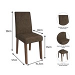 Conjunto de 2 Cadeiras Milena - Cimol - Savana / Cacau