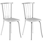 Ficha técnica e caractérísticas do produto Conjunto de 2 Cadeiras Napa 154 – Carraro - Branco / Cromada