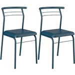 Conjunto de 2 Cadeiras Napa 1708 – Carraro - Azul Noturno