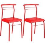 Conjunto de 2 Cadeiras Napa 1708 – Carraro - Vermelho Real