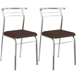 Conjunto de 2 Cadeiras Napa Cromado 1708 – Carraro - Cacau