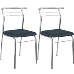 Conjunto de 2 Cadeiras Napa Cromado 1708 – Carraro - Jeans