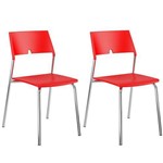 Conjunto de 2 Cadeiras Polipropileno 1711 – Carraro - Vermelho