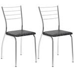 Ficha técnica e caractérísticas do produto Conjunto de 2 Cadeiras Tecil 1700 – Carraro - Preto