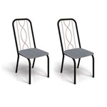 Ficha técnica e caractérísticas do produto Conjunto de 2 Cadeiras Viena - Cinza