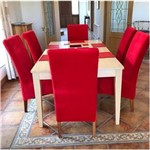 Ficha técnica e caractérísticas do produto Conjunto de Capas para Cadeiras com 6 Peças Cor Vermelho