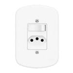 Ficha técnica e caractérísticas do produto Conjunto de Interruptor Simples 10A Branco Blanc Fame