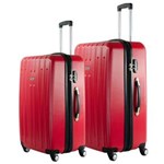 Ficha técnica e caractérísticas do produto Conjunto de Malas de Viagem Swiss Move Travel Max Giro 360º com 2 Peças P/M - Vermelha