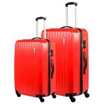 Ficha técnica e caractérísticas do produto Conjunto de Malas de Viagem Swiss Move Travel Max Giro 360º 2 Peças M/G - Vermelho