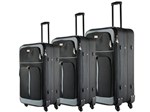 Conjunto de Malas 3 Peças Travel Max - MB-LM660 Preta e Cinza