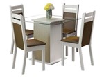 Ficha técnica e caractérísticas do produto Conjunto de Mesa com 4 Cadeiras Estofadas Madesa - Carol