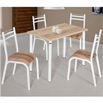 Ficha técnica e caractérísticas do produto Conjunto de Mesa com 4 Cadeiras - Plaza - Ciplafe - Capuccino