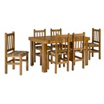 Ficha técnica e caractérísticas do produto Conjunto de Mesa com 6 Cadeiras Campo Cerejeira