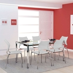 Ficha técnica e caractérísticas do produto Conjunto De Mesa Com 6 Cadeiras Monalisa Branco