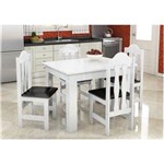 Ficha técnica e caractérísticas do produto Conjunto de Mesa e 4 Cadeiras Florenca - Branco