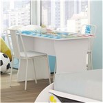 Ficha técnica e caractérísticas do produto Conjunto de Mesa Infantil com 2 Cadeiras Flex Color Branco/Azul - Kappesberg