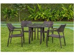 Ficha técnica e caractérísticas do produto Conjunto de Mesa para Jardim/Área Externa - com 4 Cadeiras Alegro Móveis CJA00017