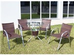 Ficha técnica e caractérísticas do produto Conjunto de Mesa para Jardim com 4 Cadeiras - Alegro Móveis ACJMB400C319