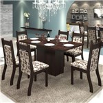 Ficha técnica e caractérísticas do produto Conjunto de Mesa para Sala de Jantar Moscou com 6 Cadeiras Jady Nogueira/Brownie