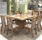 Ficha técnica e caractérísticas do produto Conjunto de Mesa para Sala de Jantar Olinda com 8 Cadeiras Jady Ebano/Brownie