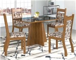 Ficha técnica e caractérísticas do produto Conjunto de Mesa para Sala de Jantar Toronto com Vidro Preto 4 Cadeiras - At House