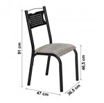Ficha técnica e caractérísticas do produto Conjunto de Mesa Poeme 1.20 com 4 Cadeiras - Ciplafe