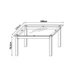 Ficha técnica e caractérísticas do produto Conjunto de Mesa Tampo de Vidro para Sala de Jantar C/ 4 Cadeiras Tokio-art Panta - Preto