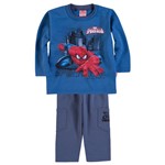 Ficha técnica e caractérísticas do produto Conjunto de Moletom Fechado - Spider-Man - Azul - Brandili