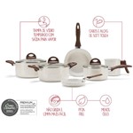 Ficha técnica e caractérísticas do produto Conjunto de Panelas Ceramic Smart 6 Peças Vanilla - Brinox