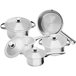 Ficha técnica e caractérísticas do produto Conjunto de Panelas em Aço Inox com Fundo Triplo 5 Peças - Hércules