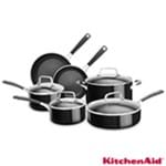 Ficha técnica e caractérísticas do produto Conjunto de Panelas Kitchenaid em Alumínio com 06 Peças Preto - KI996