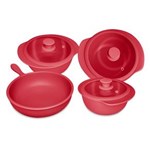 Ficha técnica e caractérísticas do produto Conjunto de Panelas Oxford Cookware Linea Rosa em Cerâmica – 4 Peças
