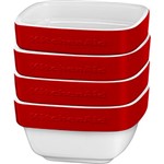 Ficha técnica e caractérísticas do produto Conjunto de Potes 4 Peças Cerâmica Vermelha - KitchenAid