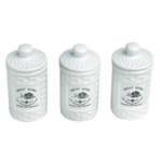 Ficha técnica e caractérísticas do produto Conjunto de 3 Potes Porcelana Sweet Home 150ml - Bon Gourmet