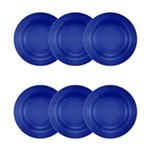 Ficha técnica e caractérísticas do produto Conjunto de Pratos Fundos 6 Peças Donna - Azul Royal