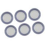 Ficha técnica e caractérísticas do produto Conjunto de Pratos de Sobremesa Oxford Biona Grécia em Cerâmica 18cm – 6 Peças