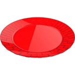 Ficha técnica e caractérísticas do produto Conjunto de Pratos Grande Trama Vermelho Transparente 6 Peças - Crippa Utilidades