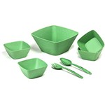 Ficha técnica e caractérísticas do produto Conjunto de Saladeiras Fibra de Bambu 7 Peças Verde - La Cuisine