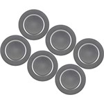 Ficha técnica e caractérísticas do produto Conjunto de Sousplat de Plástico Silver 33cm Clean 6 Peças - Rojemac