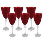 Ficha técnica e caractérísticas do produto Conjunto de Taças Bohemia Elizabeth em Cristal para Água 350ml – 6 Peças - Vermelho