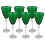 Ficha técnica e caractérísticas do produto Conjunto de Taças Bohemia Elizabeth em Cristal para Vinho Tinto 250ml – 6 Peças - Verde